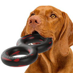 Goughnuts dog toy tug for medium breeds in black offers durable, safe tug play.
