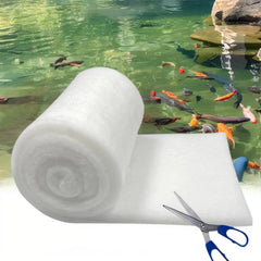 GourragePro aquarium filter floss roll closeup shows dense fiber for enhanced filtration.