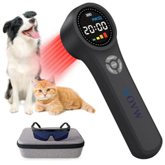 GOVW cold laser dog-in-use demonstrates at-home therapy potential.