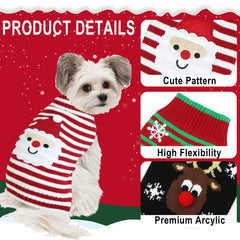 GOYOSWA dog Christmas sweater snowman pattern ideal for family photo sessions and festive celebrations.