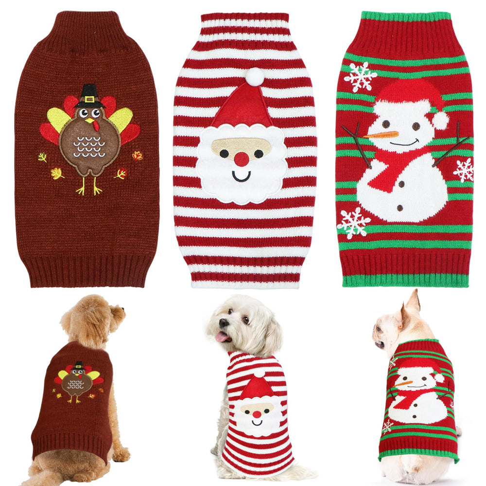 GOYOSWA turkey dog sweater keeps your Pup cozy for Thanksgiving photos and walks