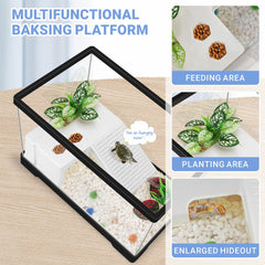 GOZILLA Mini Turtle Tank 360-view enables full habitat viewing