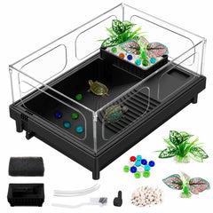 GOZILLA small turtle tank kit front view highlights compact habitat for small reptiles.