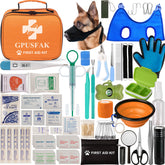 GPUSFAK Dog First Aid Kit case open showing quick-care essentials