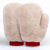 Gracefur ultra-soft mitt for face grooming with gentle sheepskin touch for horses.