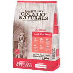 Grandma Mae's dry dog food lamb slow-cooked 25 lb bag offers grain-free nutrition.