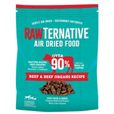 Grandma Mae's RawTernative beef chunks closeup for a protein-rich meal option.