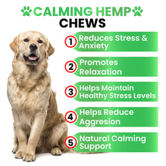 Grateful Pawz calming chews bottle label view promoting stress-free car rides