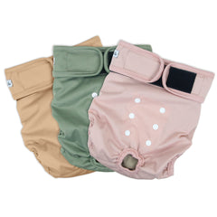 Grecle dog diapers absorbent pad closeup highlighting leak protection and skin-friendly lining.