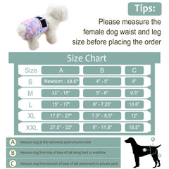 Grecle dog diapers with bird-eye mesh for skin comfort during wear