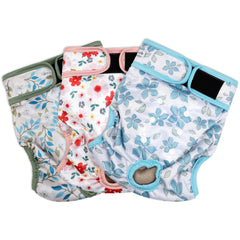 Grecle pañales para perra reutilizables, ajuste con broches seguro para la cintura.