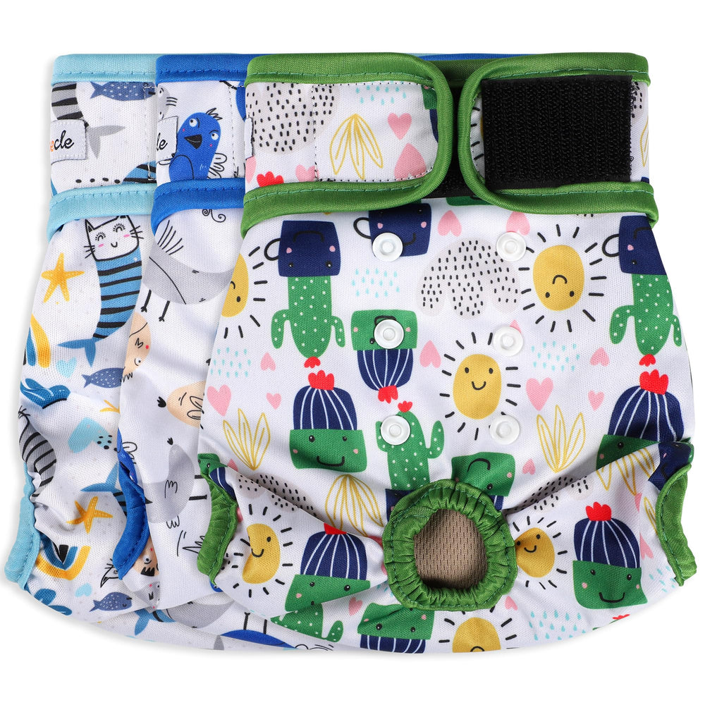 Grecle washable female dog diapers cover with snug fit for confident everyday protection.