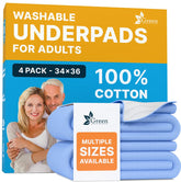 Green Lifestyle underpads flat lay 34x36 inches for reliable daily protection.