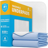 Green Lifestyle washable underpads folded for quick bed protection