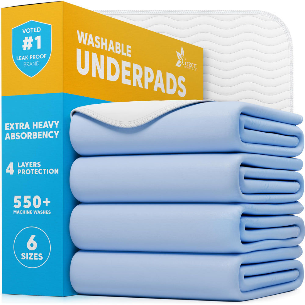 GREEN LIFESTYLE washable underpads provide full coverage to protect mattresses.