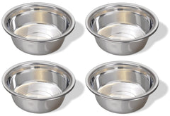 Greendale 4-pack stainless steel dog bowls for clutter-free feeding