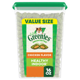 Greenies feline smartbites chicken tub ready for indoor cat snacking