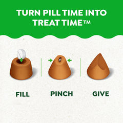 Greenies Pill Pockets dog treat-mask demonstrates medicine-smell masking for easier dosing