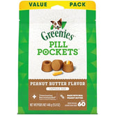 Greenies Pill Pockets Large Peanut Butter pouch shows easy pill-time for your dog.