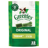 Greenies Teenie Size Original front view shows a vet-recommended dental treat for small dogs.