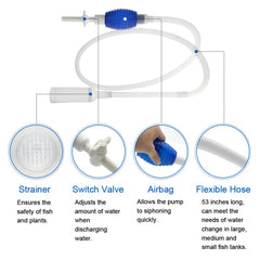 GreenJoy gravel cleaner vacuum removing debris while protecting fish habitat