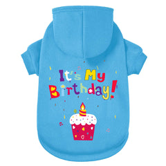 GreenJoy dog sweater blue its my birthday keeps pets cozy on chilly strolls.