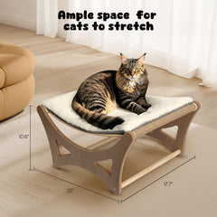 GreenPetopia Cat Hammock Bed featuring a sisal mat highlights durable scratching to protect furniture.