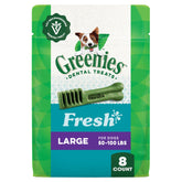 Greenies veterinarian-recommended natural dental dog treats large pack 12oz for daily dental care.