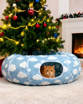 Grelife Cat Tunnel Bed inner view invites playful naps and exploration.