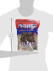 Grillerz Made in USA label on pig ears packaging emphasizes quality sourcing.