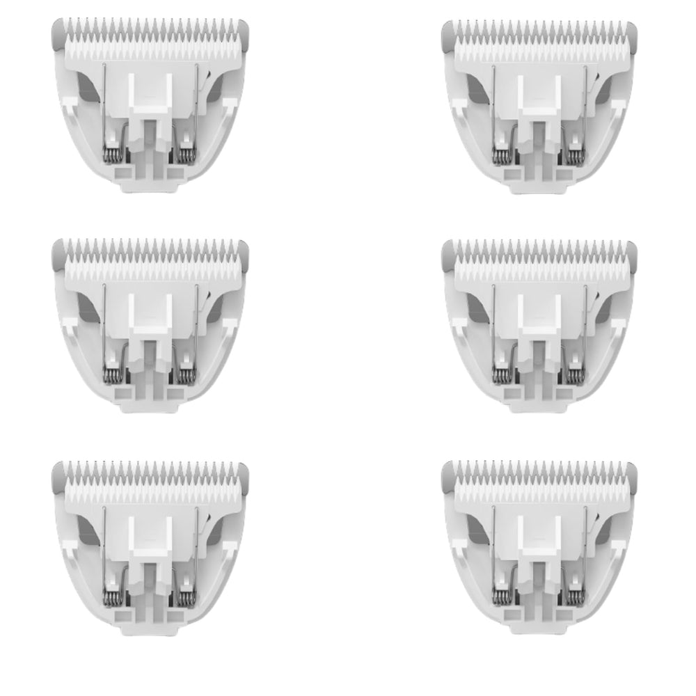 Grimgrow 6-pack ceramic blades for dog grooming, displayed as a complete replacement set.