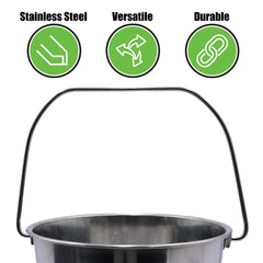GRIP stainless steel bucket ice bucket use showing reliable, food-prep friendly container.