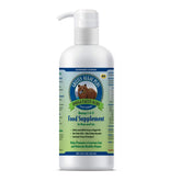 Grizzly Algal Plus bottle pour action showing convenient dosing for dogs and cats.