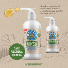Grizzly Pet Algal Plus no fishy smell design for pleasant pet supplementation