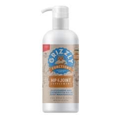 Grizzly Joint Aid bottle pump for easy dosing and joint support.