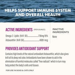 Grizzly Krill Oil highlights omega-3 phospholipids for pet diet balance