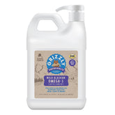 Grizzly Omega Health Liquid bottle pour demonstrates easy dosing for pets