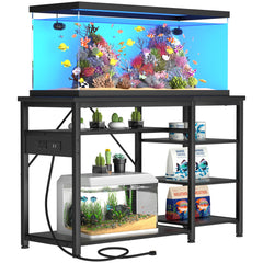 GRLEAF aquarium stand front view highlights robust steel frame supporting up to 1200 lb.