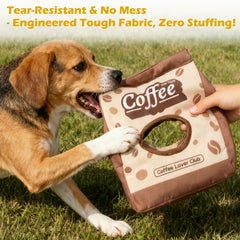 Grnstf coffee bag set donut toy close-up offers distraction and play