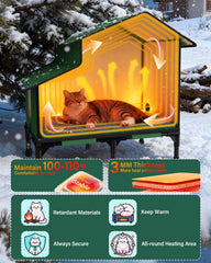 Grolomge spire roof design shields cats from rain and snow while stylish.