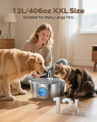 GROOKPET ergonomic-handle-design highlights easy relocation during cleaning or refilling.