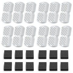 GROOKPET water fountain filters 24-pack with sponges for clean, fresher pet water daily.