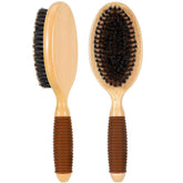 GROOMAGE boar bristle brush front view shows gentle shedding control