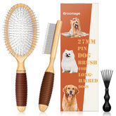 GROOMAGE dog brush longhaired pins for detangling and deshedding