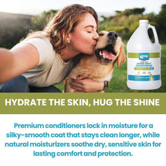 Groomer's GOOP Glossy Coat treated fur looks knot-free and easier to brush.