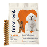 Groovies DentalFit grooves visualize tooth-cleaning action, promoting cleaner surfaces