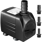 GROWNEER 550GPH submersible pump side view shows compact design for tight spaces.