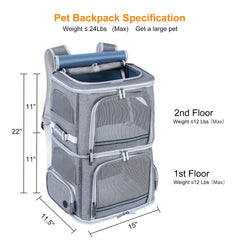 Groxkox cat backpack side ventilation provides breathable airflow for comfort during walks.