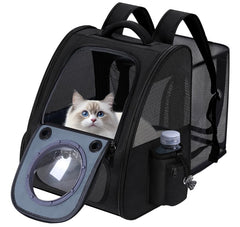 Groxkox dogs backpack carrier extended design shows roomy space for pets on the go.
