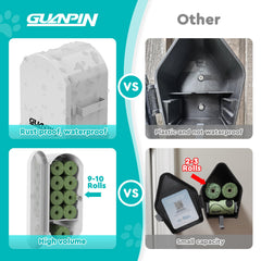 Guanpin powder-coated steel waste station designed for durable outdoor use.